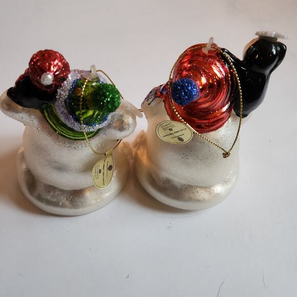 Bradford Exchange Dona Gelsinger The Warmth of Christmas Snowmen Light Ornaments - Picture 2 of 7